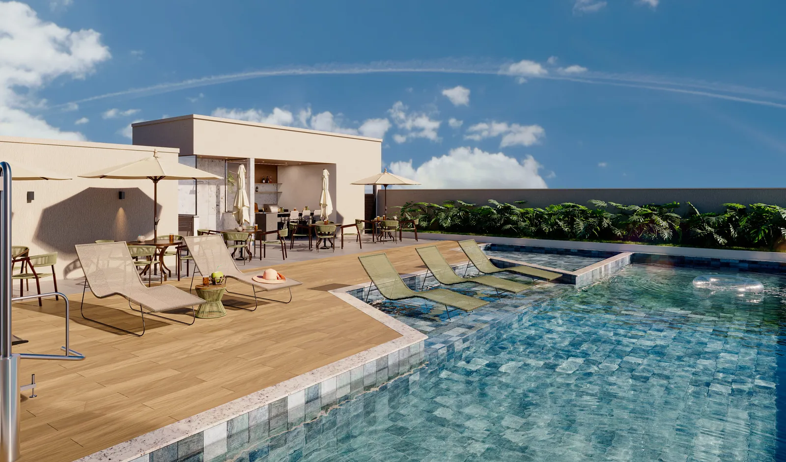 Piscina no rooftop do Casa Sintra
